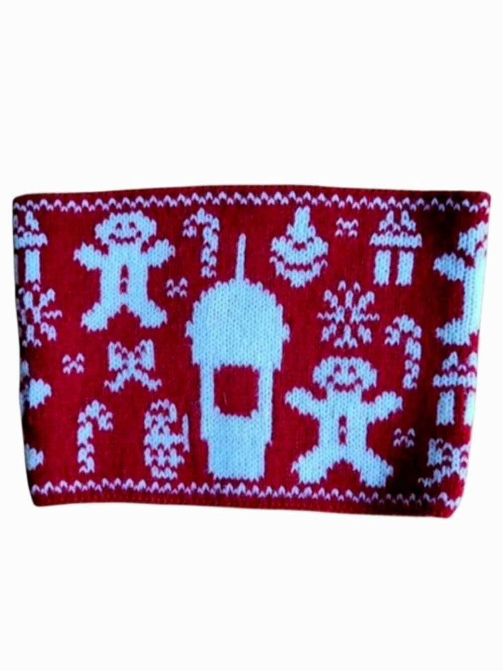 Starbucks Holiday Cup Cozy 2015 Ugly Sweater Limited Edition Knit Rare Gift Item